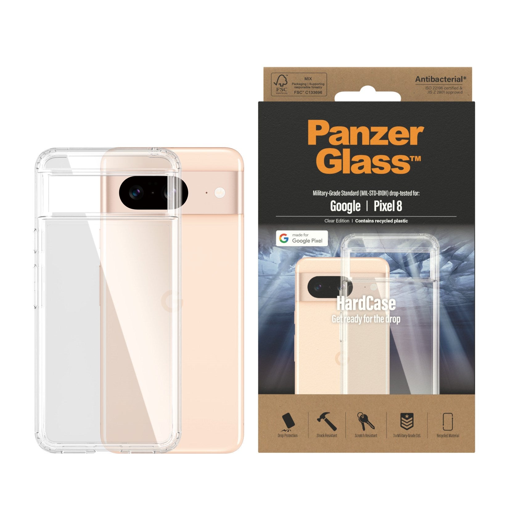 PanzerGlass® HardCase Transparent für Google Pixel 8